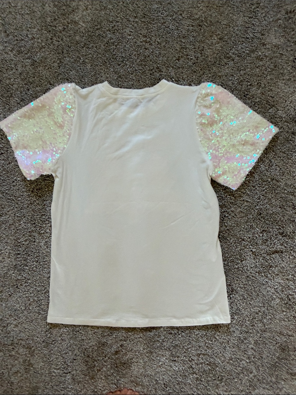 Grace + Emma Christmas Tree Tee with Iridescent Pink Sequin Sleeves - Picture 6 of 6
